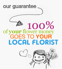 our guarantee 100% of your flower money goes to your local florist
