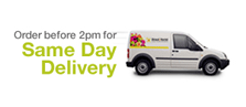 Order before 2pm for same day flower delivery