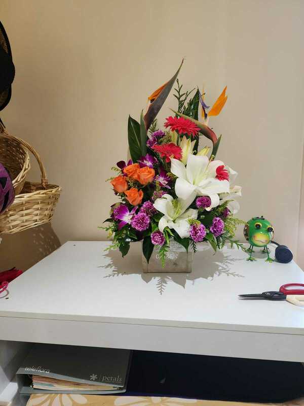 Flowers delivered to customer