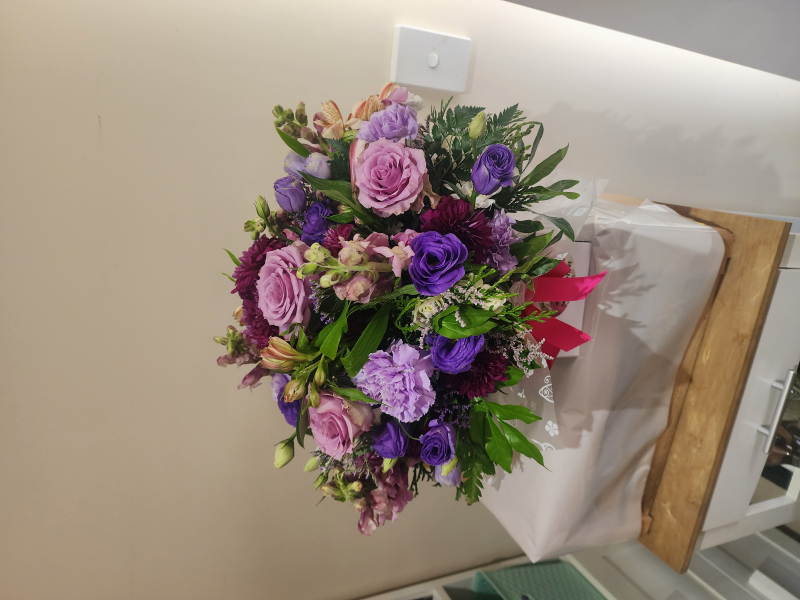 Flowers delivered to customer