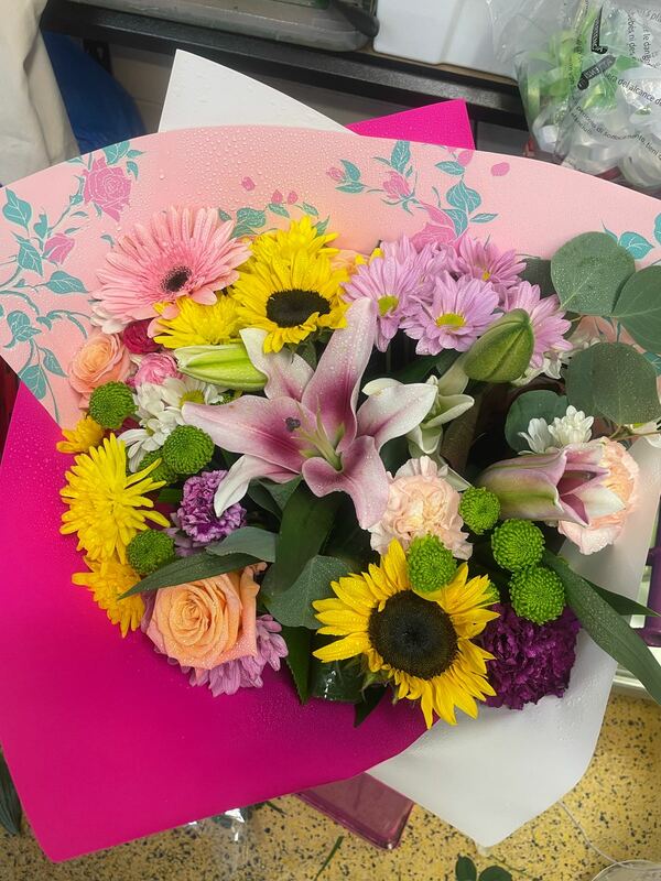 Flowers delivered to customer