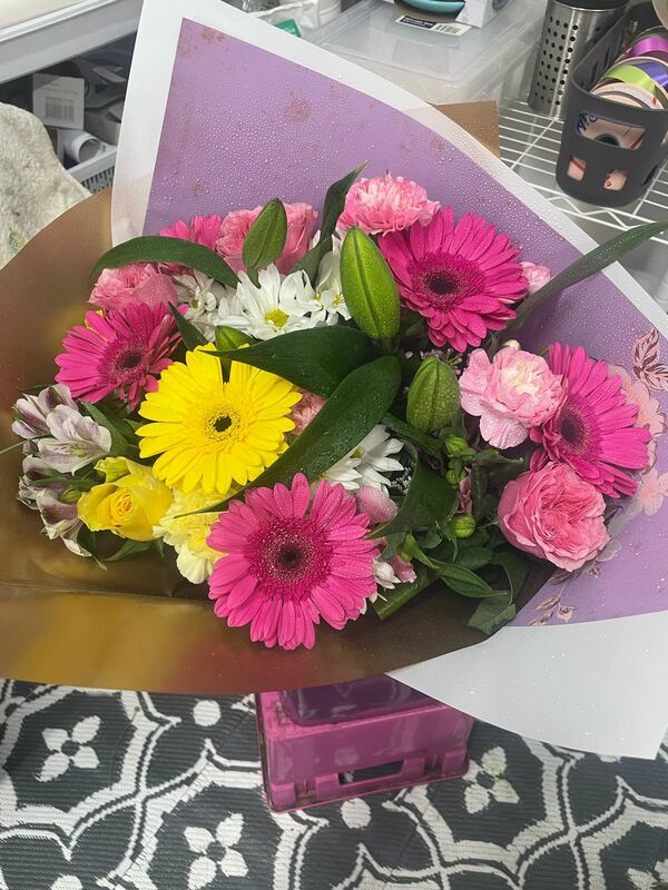 Flowers delivered to customer