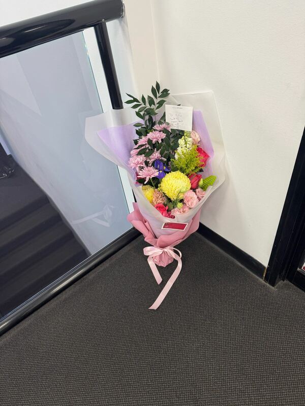Flowers delivered to customer