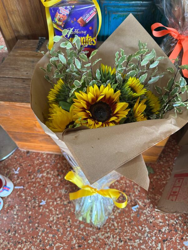 Flowers delivered to customer