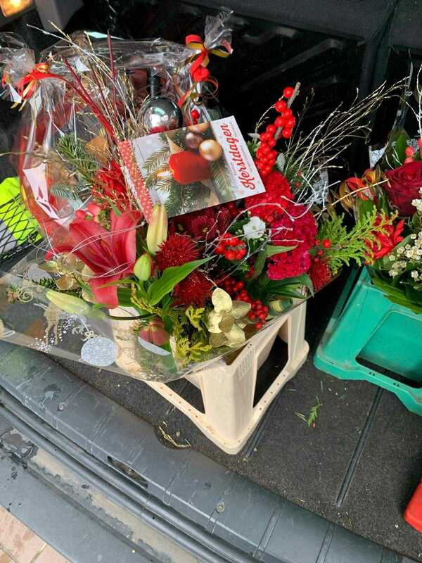 Flowers delivered to customer