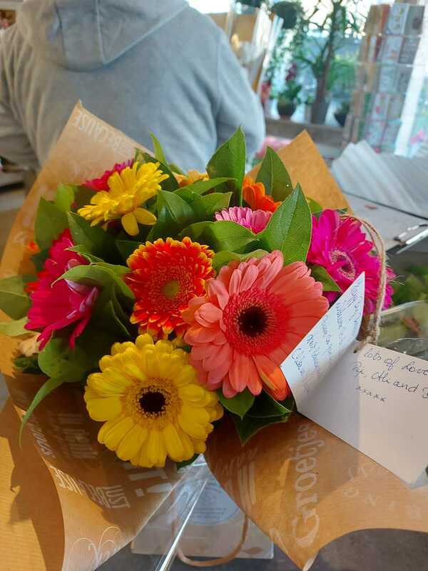 Flowers delivered to customer