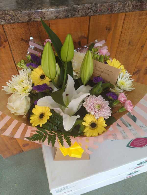 Flowers delivered to customer
