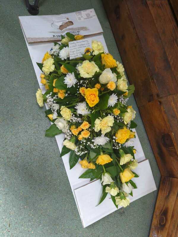 Flowers delivered to customer