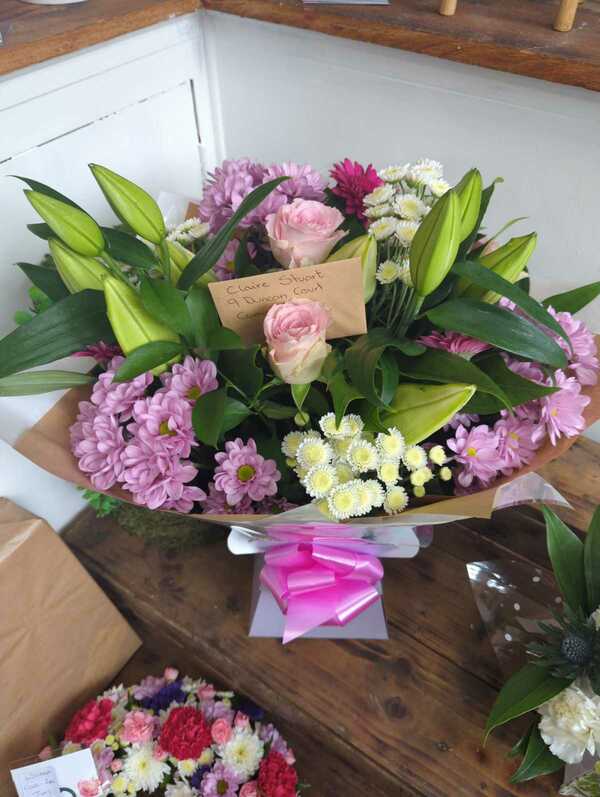 Flowers delivered to customer