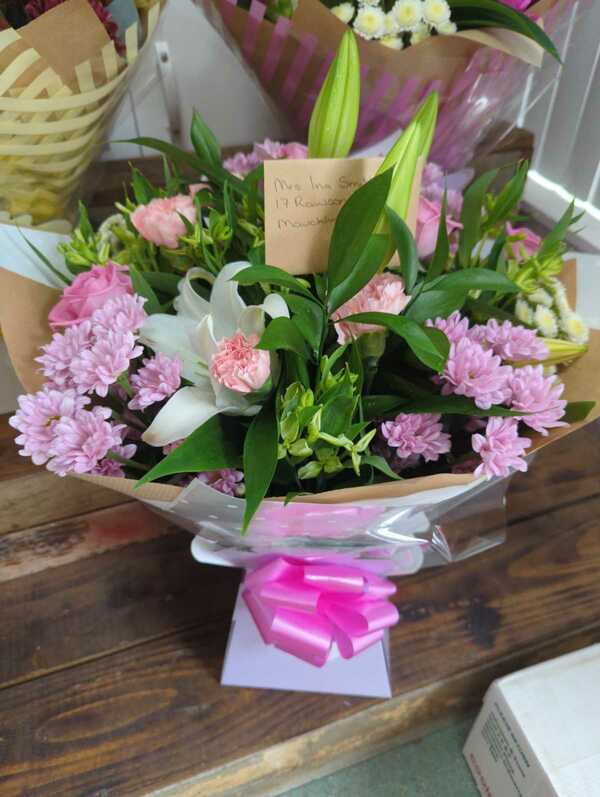 Flowers delivered to customer