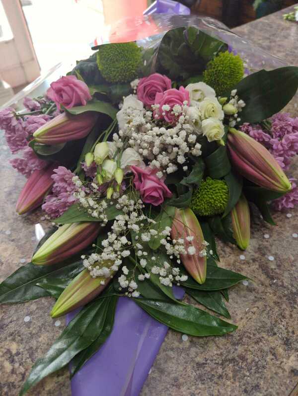Flowers delivered to customer