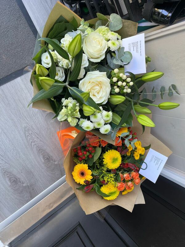 Flowers delivered to customer