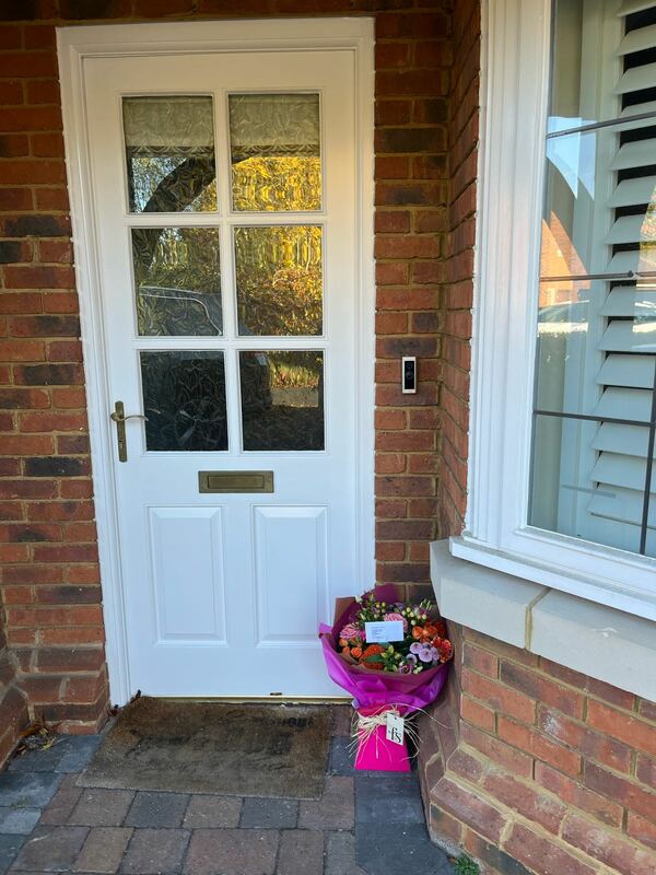 Flowers delivered to customer