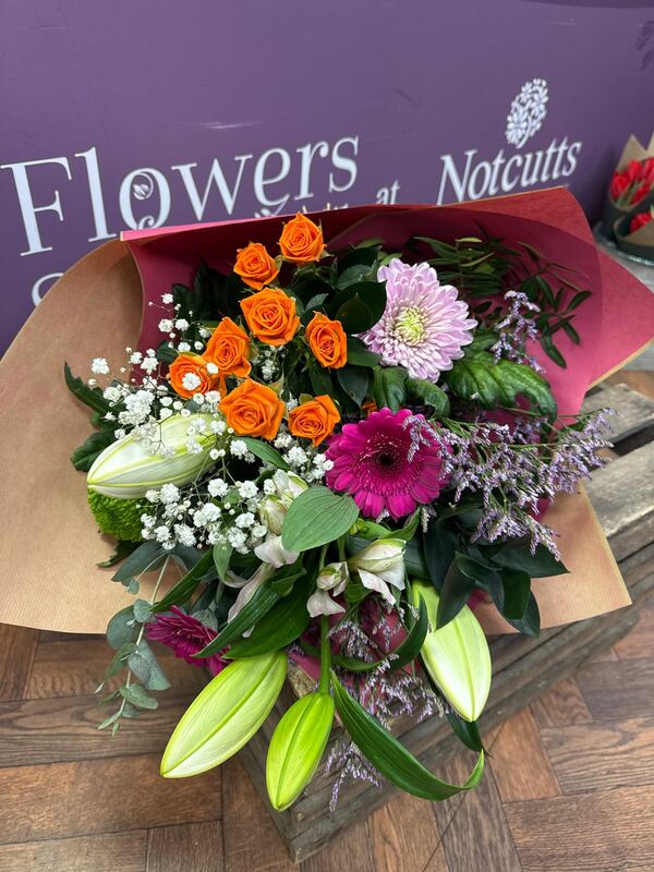 Flowers delivered to customer