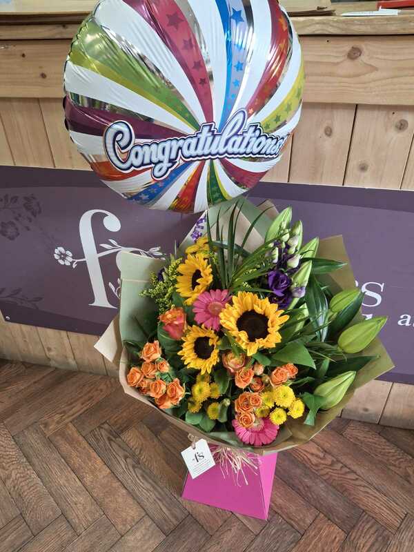 Flowers delivered to customer