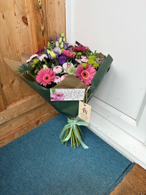 Flowers delivered to customer