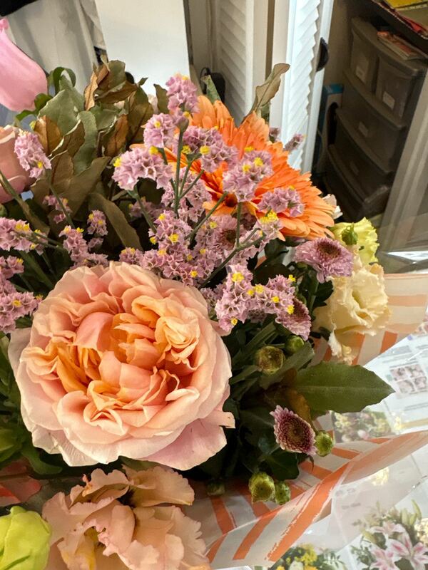 Flowers delivered to a customer