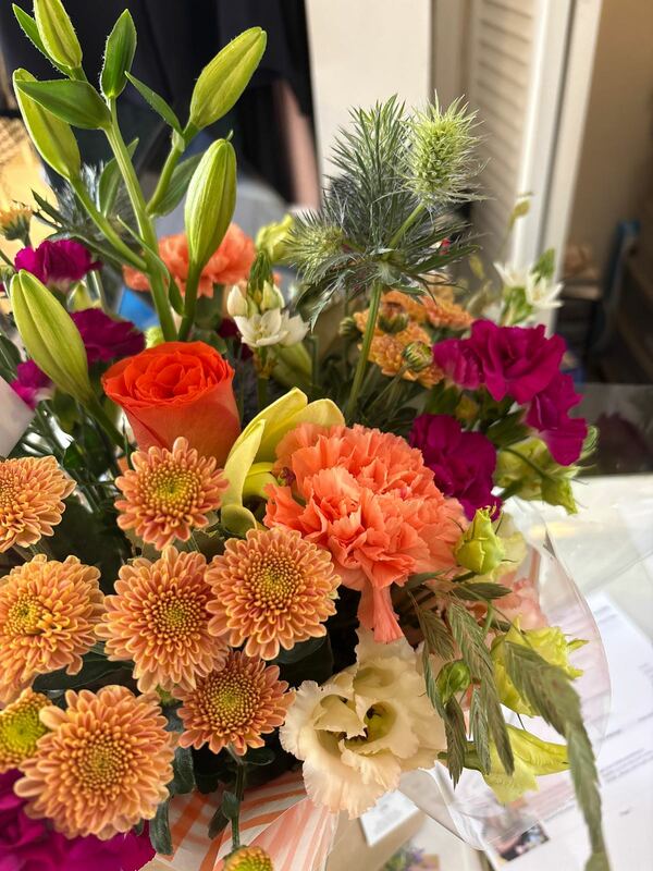 Flowers delivered to a customer