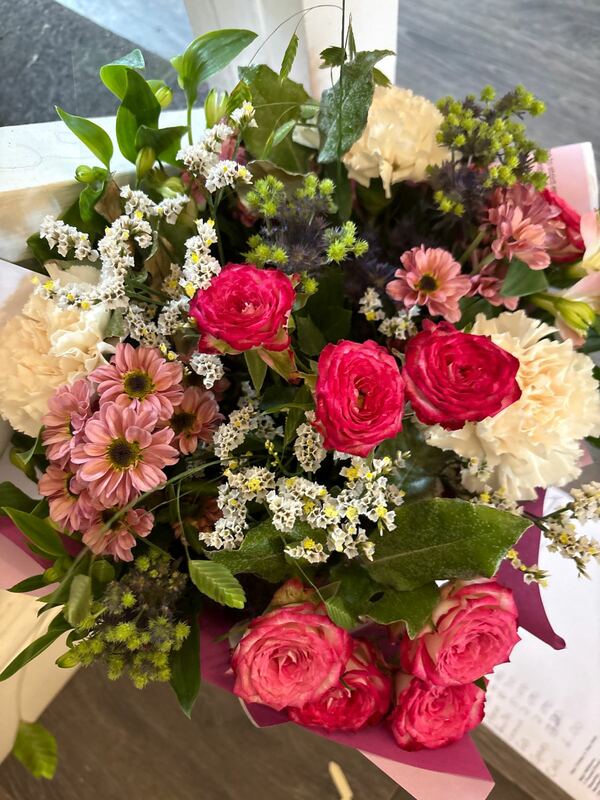 Flowers delivered to a customer