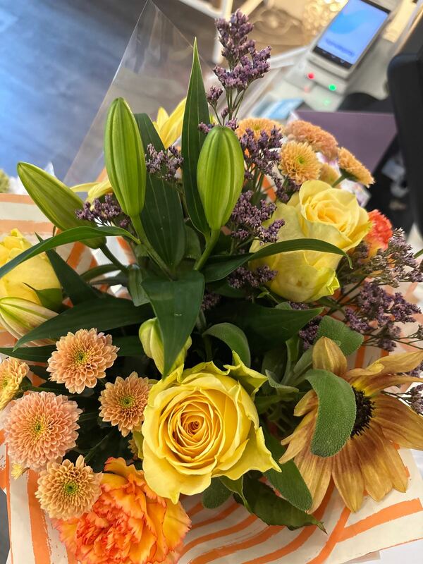 Flowers delivered to a customer