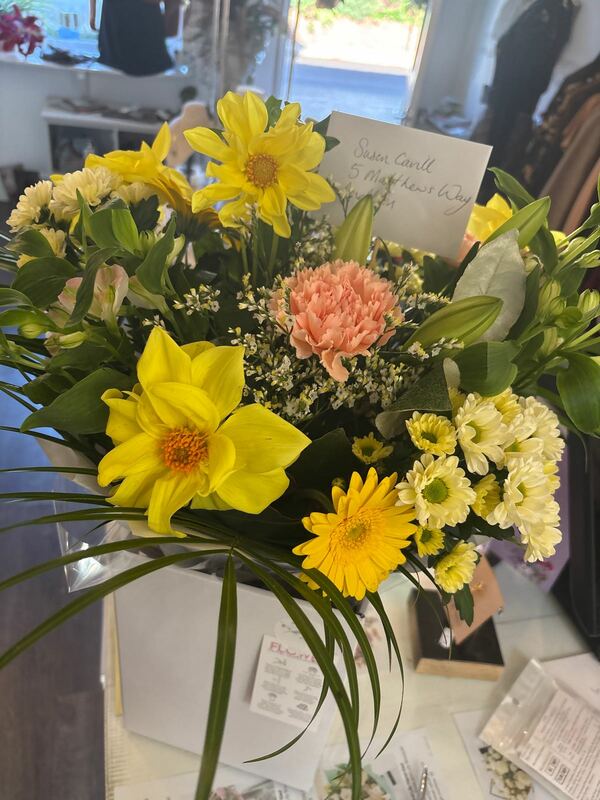 Flowers delivered to a customer