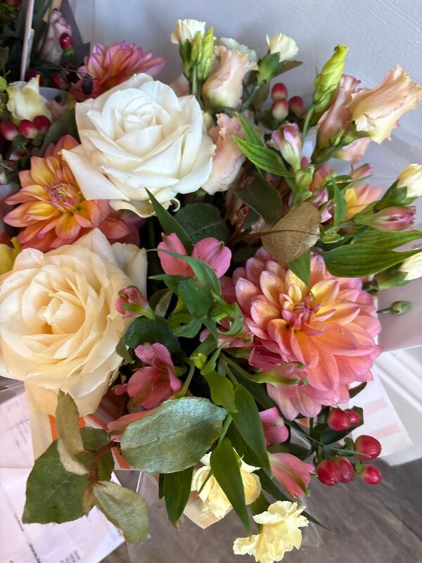 Flowers delivered to a customer