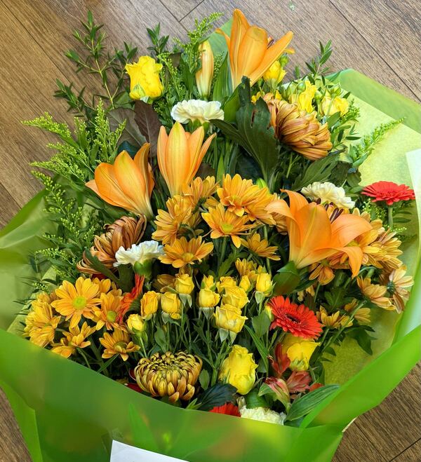 Flowers delivered to customer