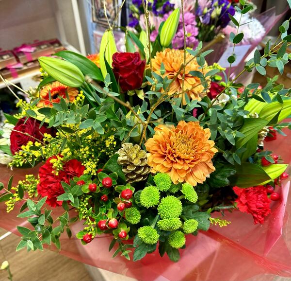 Flowers delivered to customer