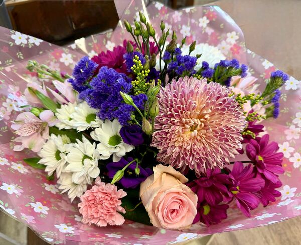Flowers delivered to customer