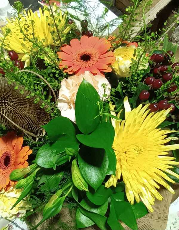 Flowers delivered to customer