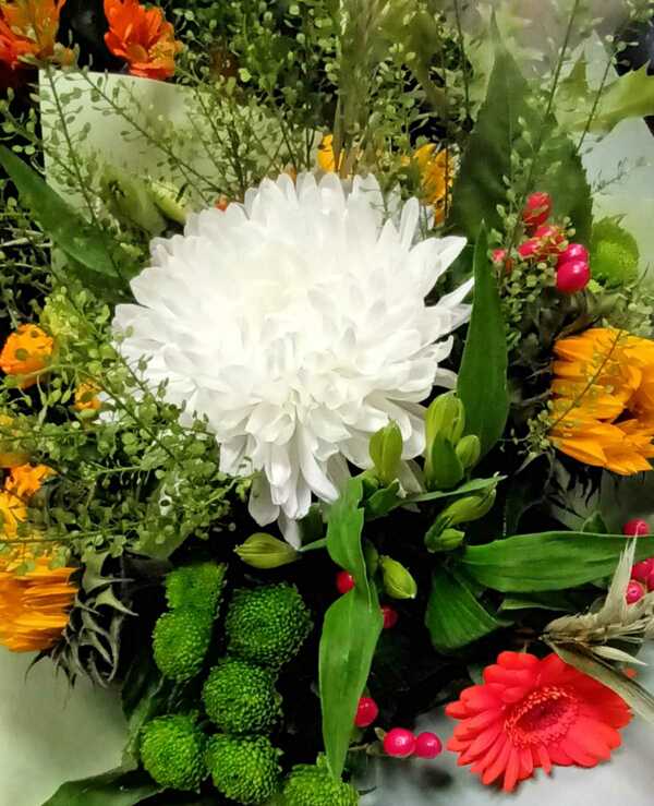 Flowers delivered to customer