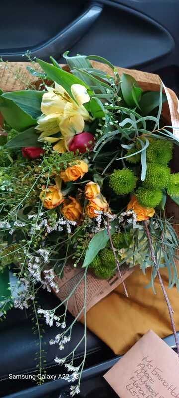 Flowers delivered to customer