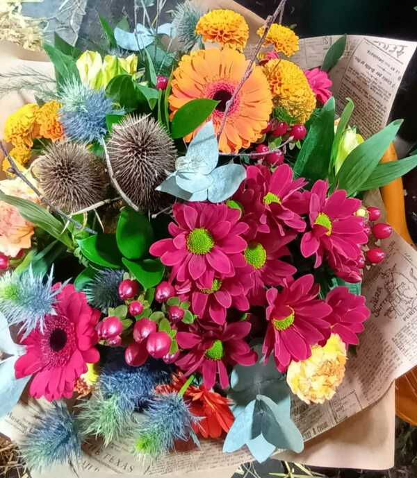 Flowers delivered to customer