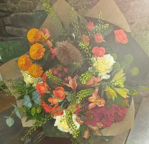 Flowers delivered to customer