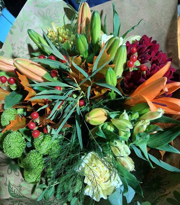 Flowers delivered to customer