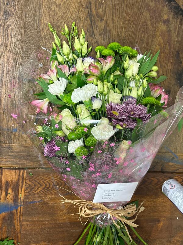 Flowers delivered to customer