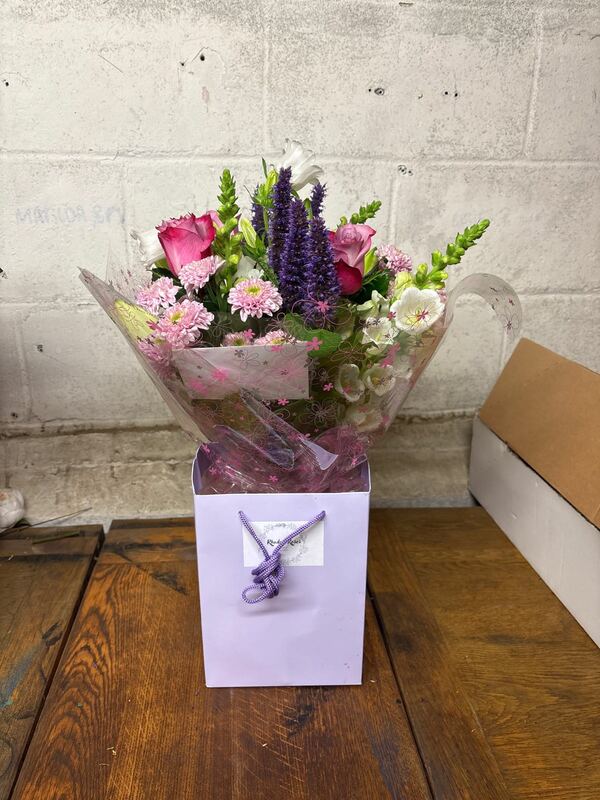 Flowers delivered to customer