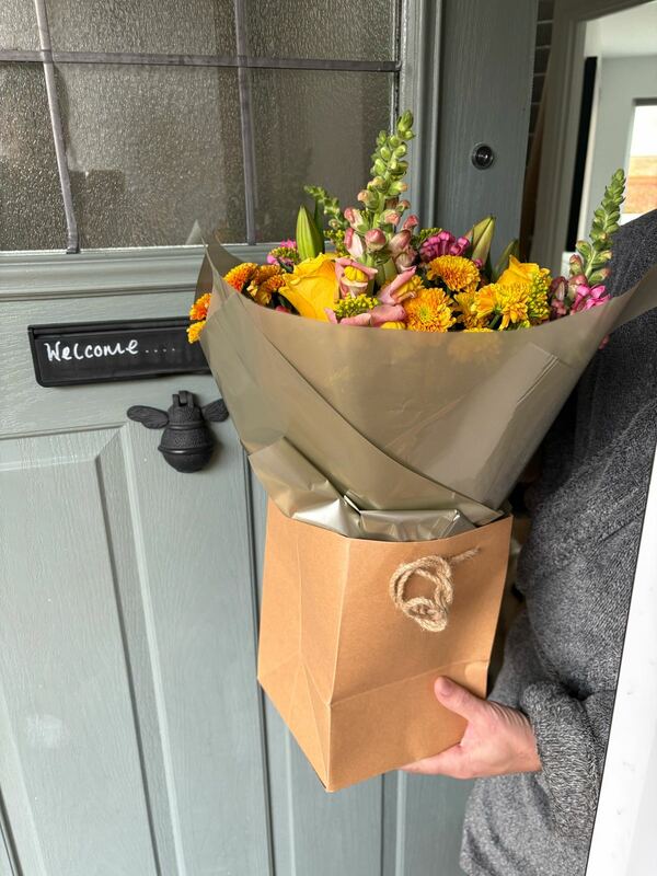 Flowers delivered to customer