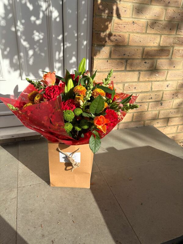 Flowers delivered to customer