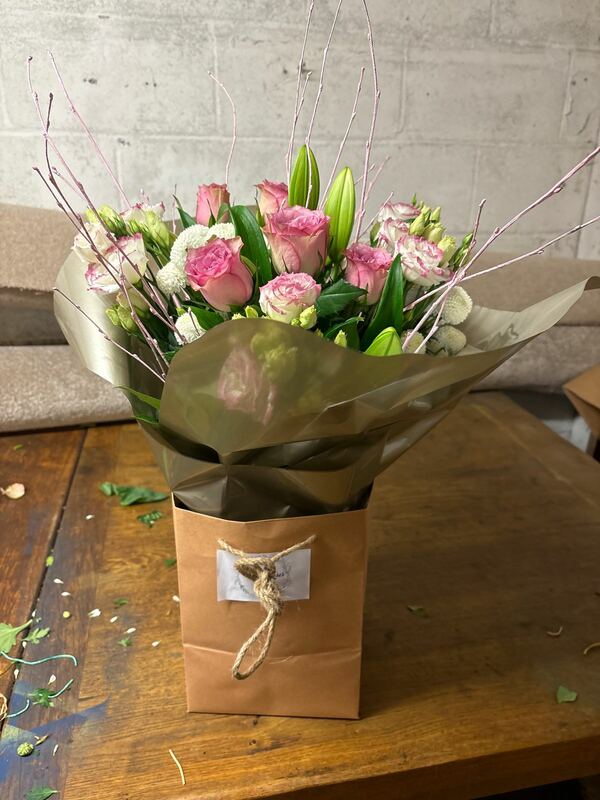 Flowers delivered to customer