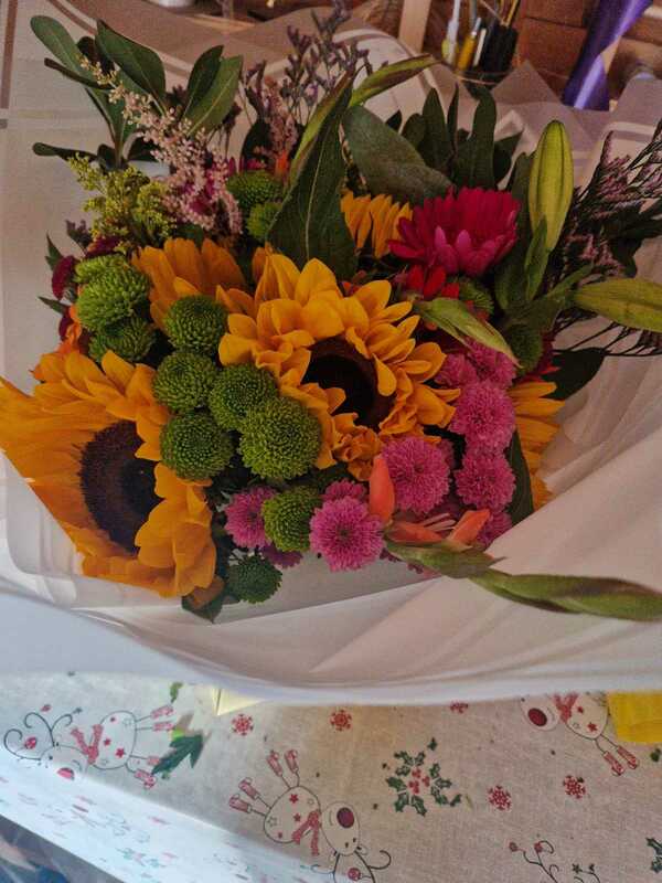 Flowers delivered to customer