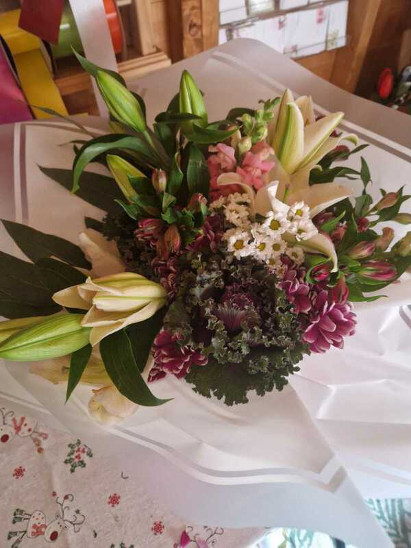 Flowers delivered to customer