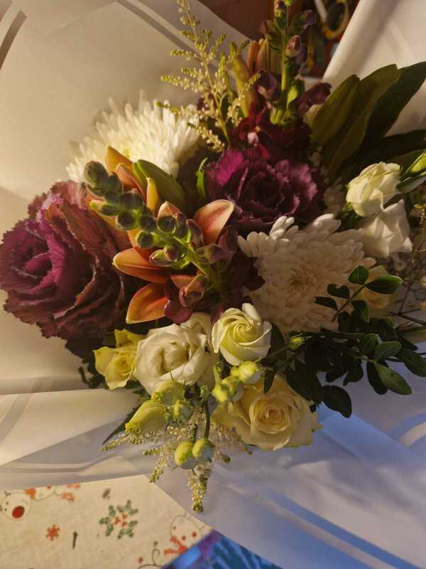 Flowers delivered to customer