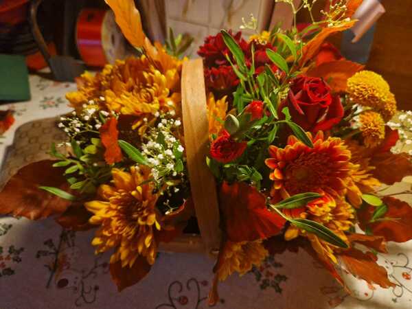 Flowers delivered to customer