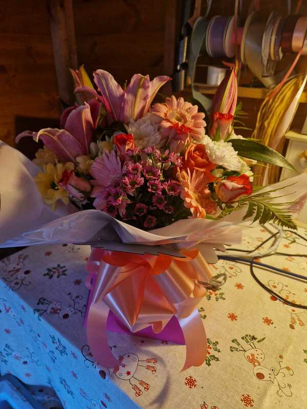 Flowers delivered to customer