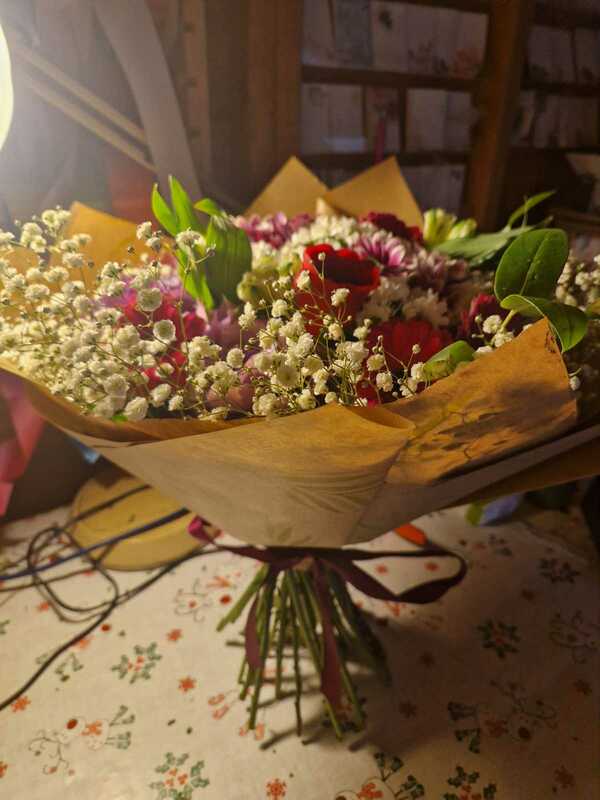 Flowers delivered to customer