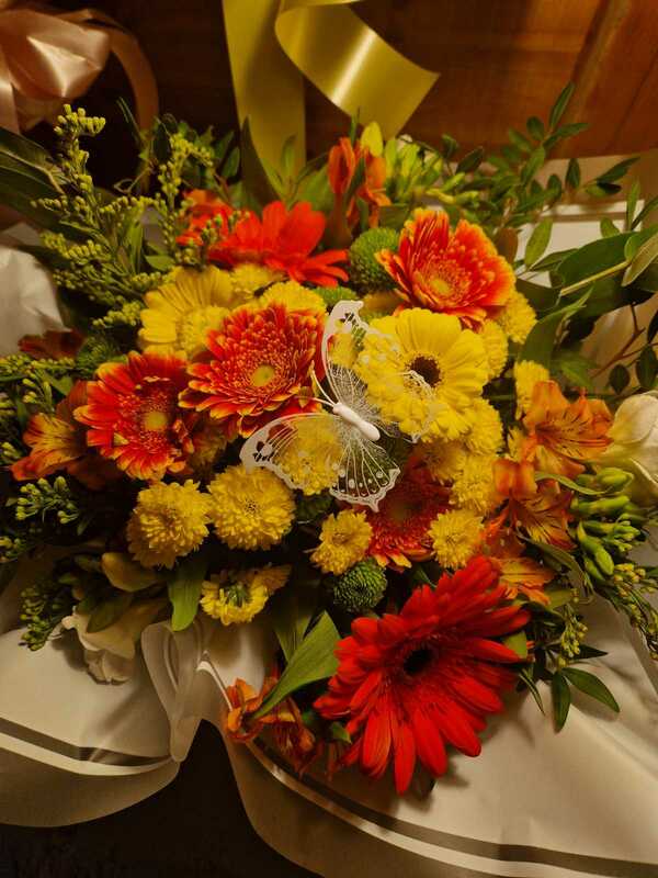 Flowers delivered to customer