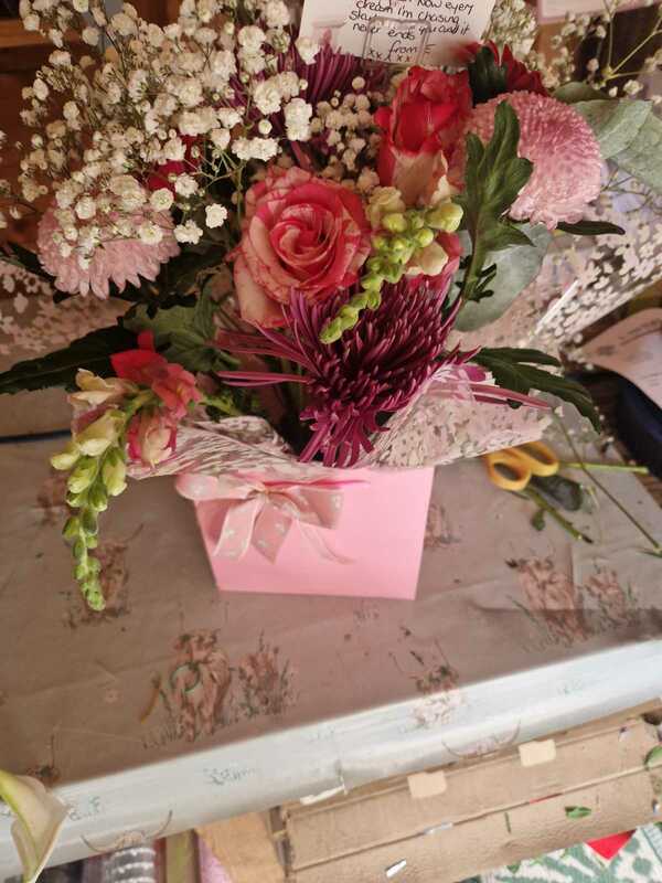 Flowers delivered to customer