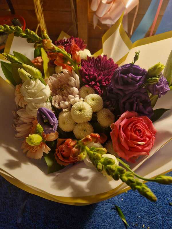 Flowers delivered to customer