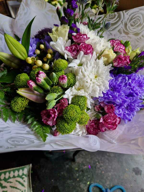 Flowers delivered to customer